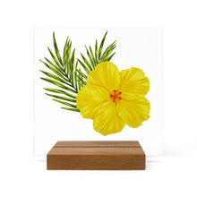 Load image into Gallery viewer, YELLOW HIBISCUS ACRYLIC ART
