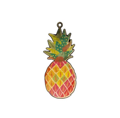POP ART PINEAPPLE CUT OUT BAGTAG