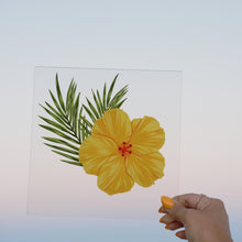 Load image into Gallery viewer, YELLOW HIBISCUS ACRYLIC ART
